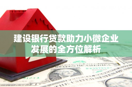 会昌建设银行贷款助力小微企业发展的全方位解析